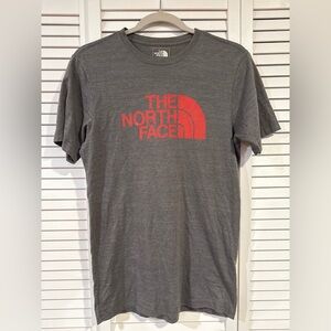 The North Face Men's Charcoal Tee with Red Graphic